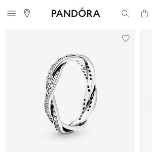 Pandora Sparkling Twisted Lines Ring